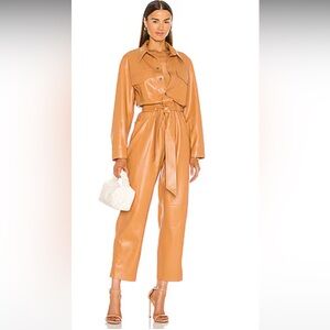 Nanushka ashton vegan leather jumpsuit xs new condition